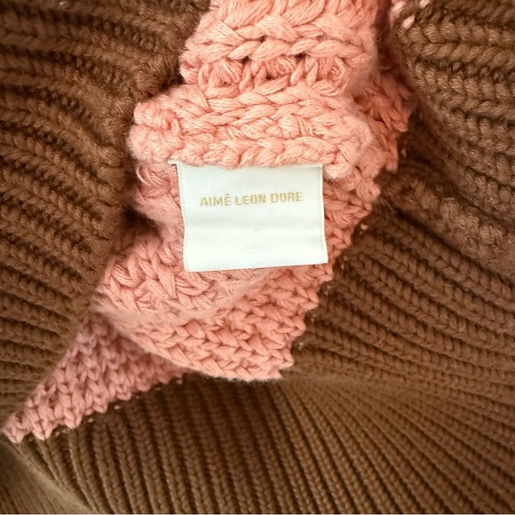 AIME LEONE DORE Chunky Striped Knit Crewneck Sweater - Picture 7 of 9